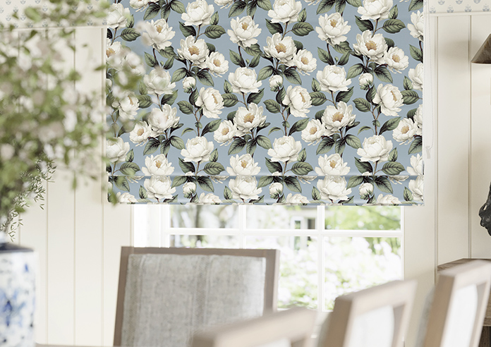 Henley, Henleys Vine Raffs Blue - Roman Blind - Image 5